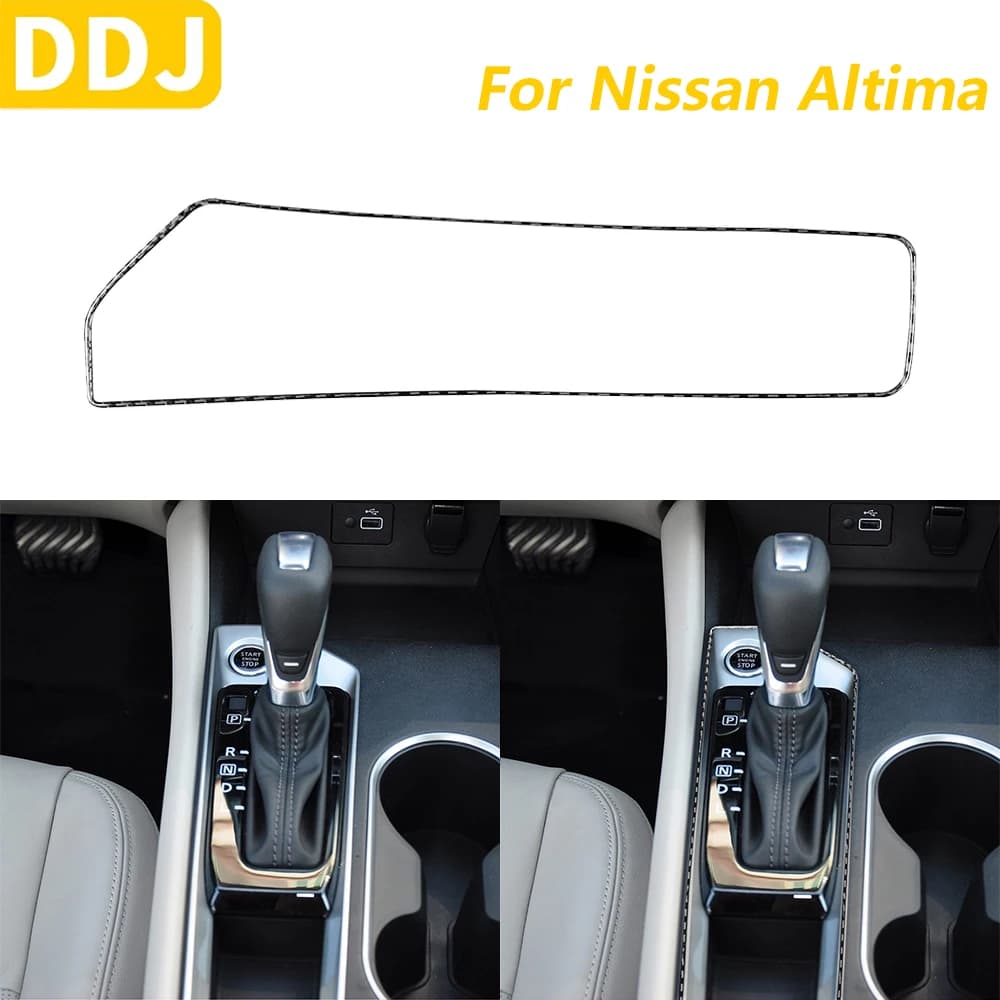 For Nissan Altima 2019-2025 Carbon Fiber Central Console Gear Frame Trim Covering Car Accessories Interior Decoration Wall decal