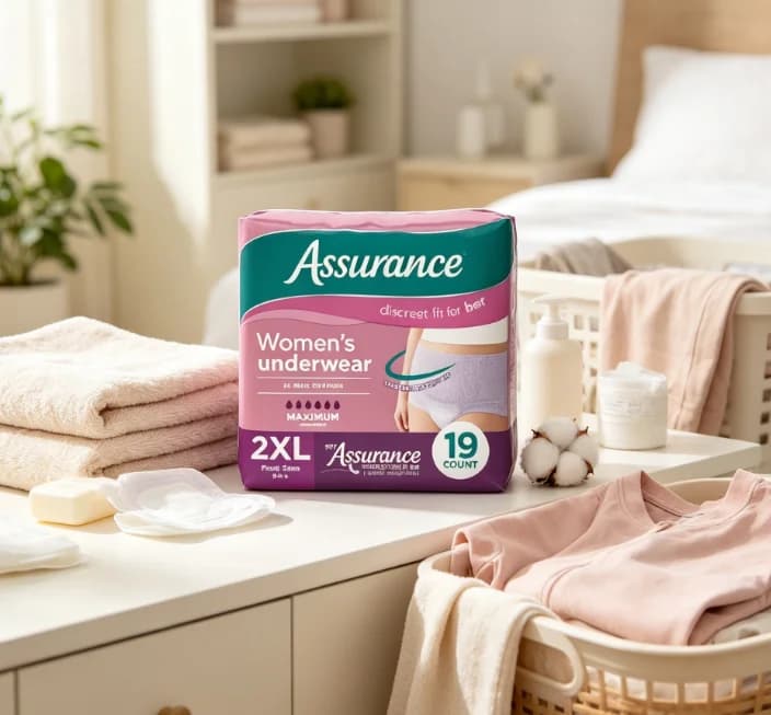 Assurance Women's Incontinence and Postpartum Underwear, XXL, Maximum Absorbency, 19 Count