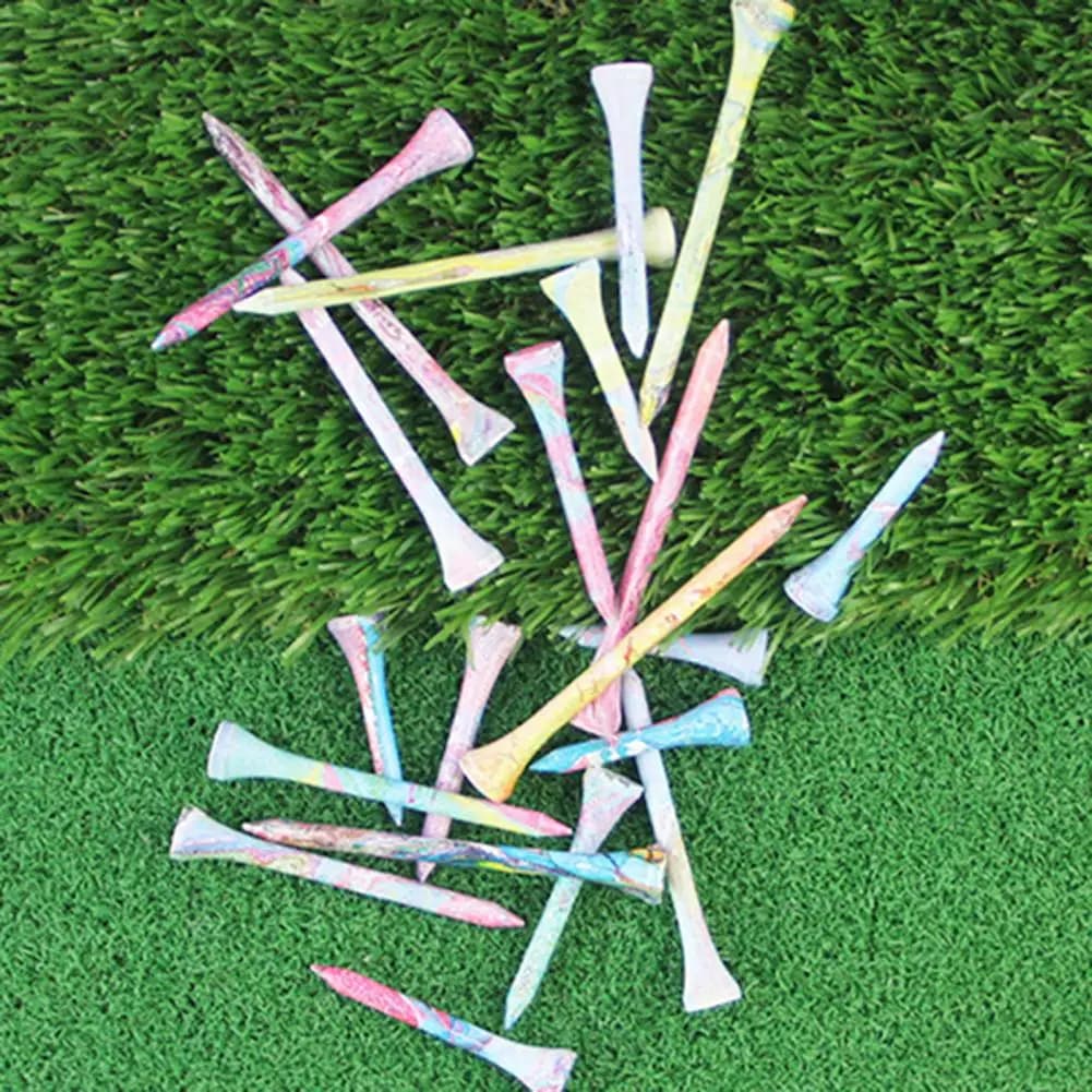 20/50 pezzi Tees da golf infrangibili Tees da golf professionali in acero riducono l'attrito Spin laterale T-shirt in legno T-shirt da golf lunga sfusa