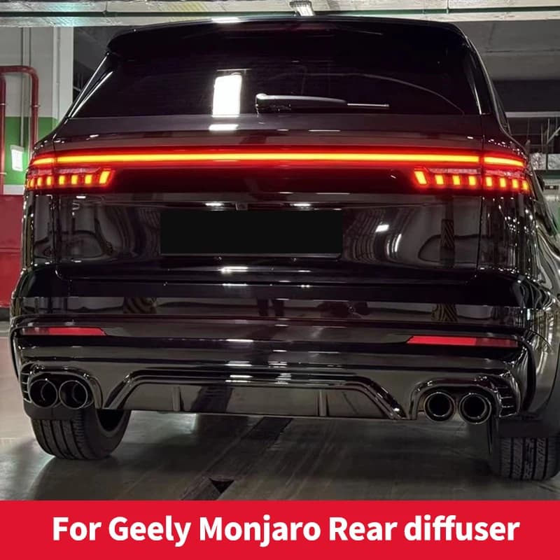 Per Geely Monjaro Xingyue L 2021 2022 2023 2024 paraurti posteriore diffusore Splitter mento Spoiler Bodykit tubo di scarico a quattro vie