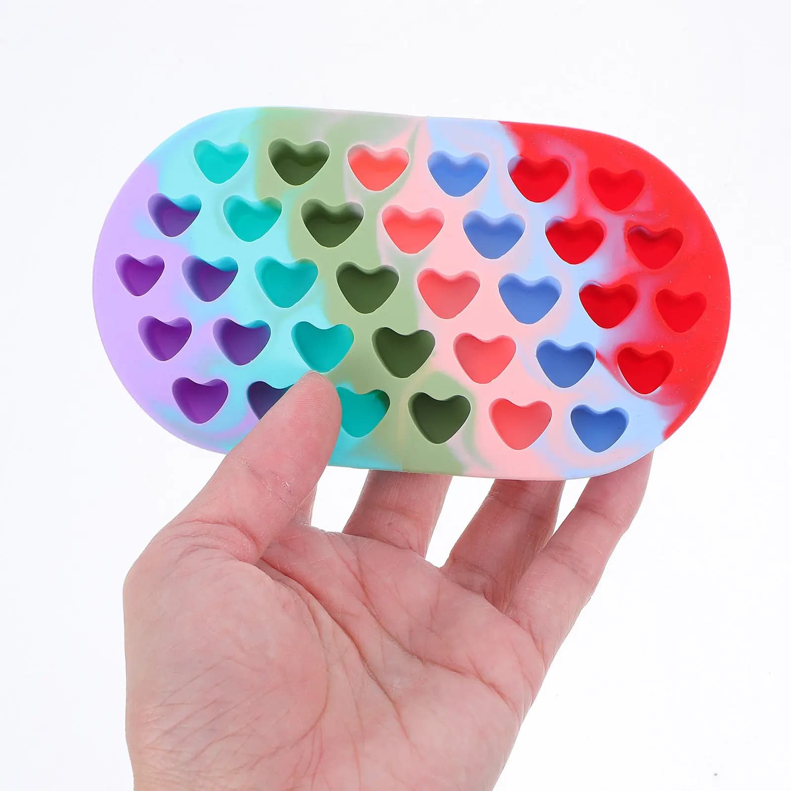 Poggiapolsi Ergonomico in Silicone a Forma di Cuore, Tappetino per Tastiera Carino, Supporto Morbido e Traspirante per Mani, per Uso con Laptop e Computer