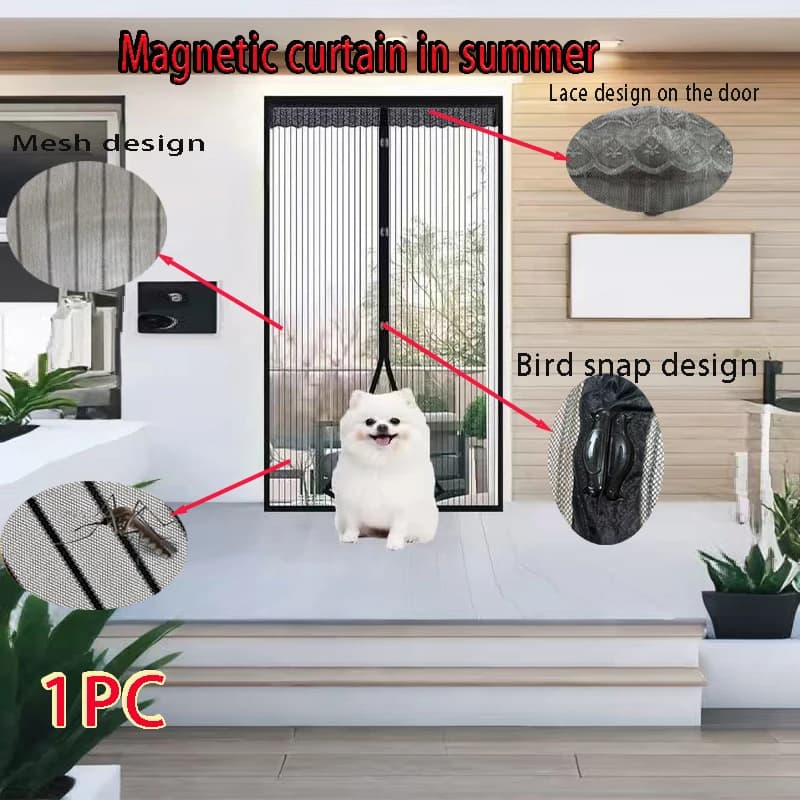 Zanzariera Magnetica Traspirante in Rete, Tenda Anti-zanzare Autoadesiva Estiva per Cucina, Balcone, Camera da Letto