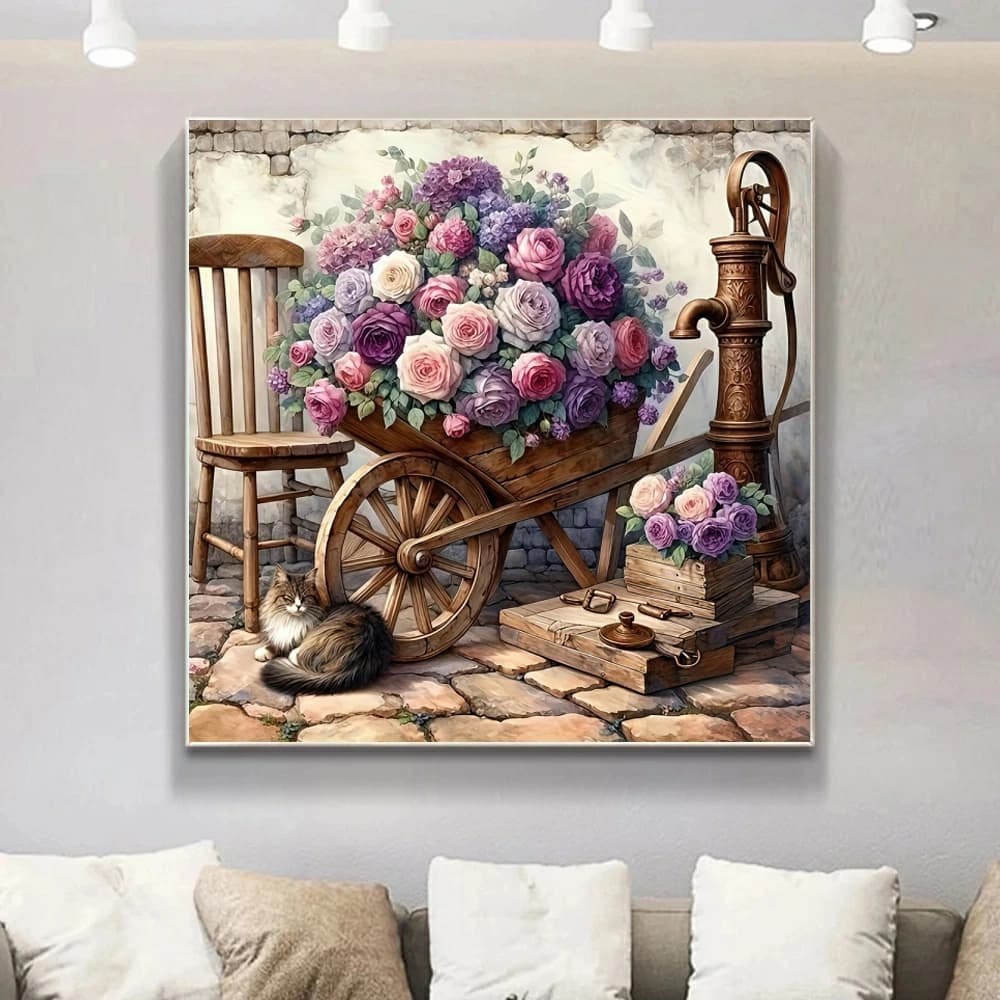 DIY 5D Diamond Painting Kit Flower Picture Embroidery Full Drill Cross Stitch Mosaic Rhinestones Kits Unique Rose Romatic Gifts
