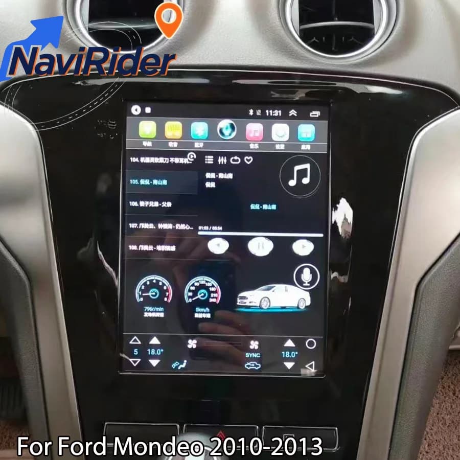 Autoradio Android 15 da 9,7 pollici con lettore multimediale video per Ford Mondeo 2010-2013, navigazione WiFi 4G 2din GPS Bluetooth Stereo Auto
