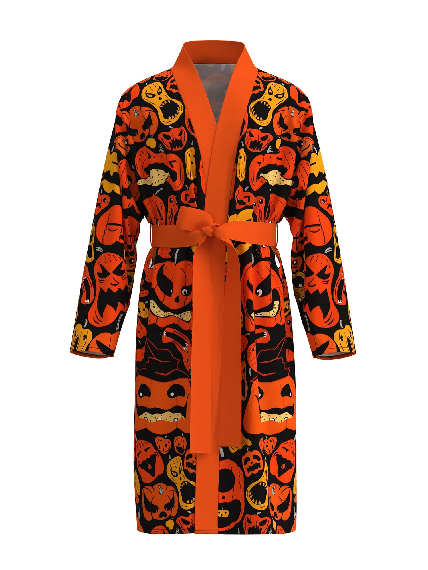Nuova camicia da notte da uomo, vestaglia delicata sulla pelle con stampa 3D di testa di zucca astratta, divertente, casual, ad asciugatura rapida, resistente allo sbiadimento, per la primavera
