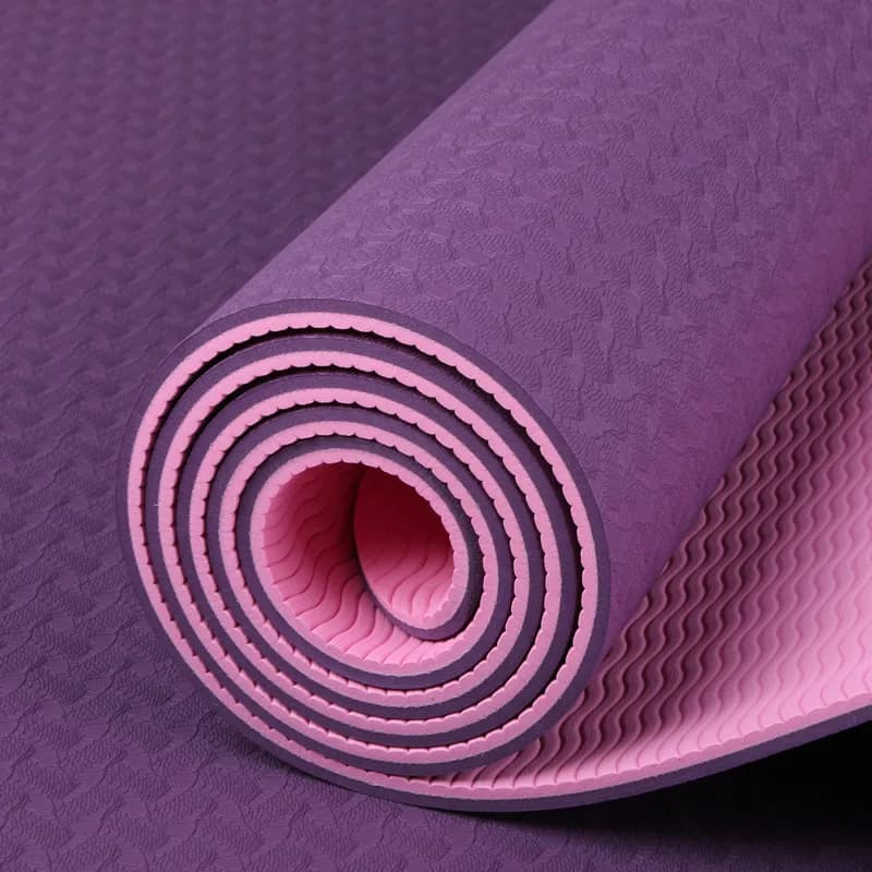 6mm TPE indoor yoga mat thickened Exercise Mat and durable anti-slip Pilates for outdoor sports at home 11