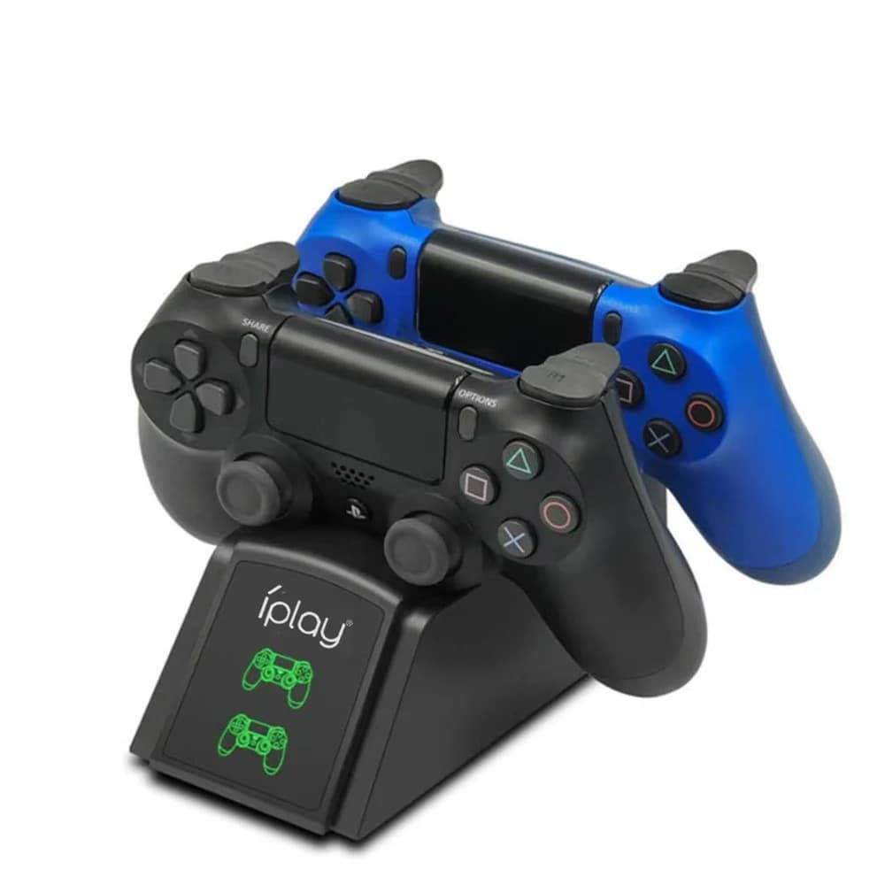 Stazione dock di ricarica rapida per controller PS4 Supporto doppio caricatore con indicatore di stato per Play Station 4/PS4 Slim/PS4 Pro