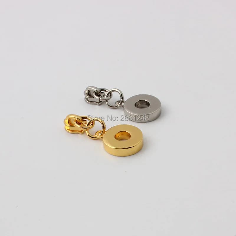 K oro 35x17 millimetri 3 # FAI DA TE nylon denti testa della chiusura lampo + Tondo zipper puller cursore in metallo di Placcatura accessorio per le borse, capi di abbigliamento in tessuto