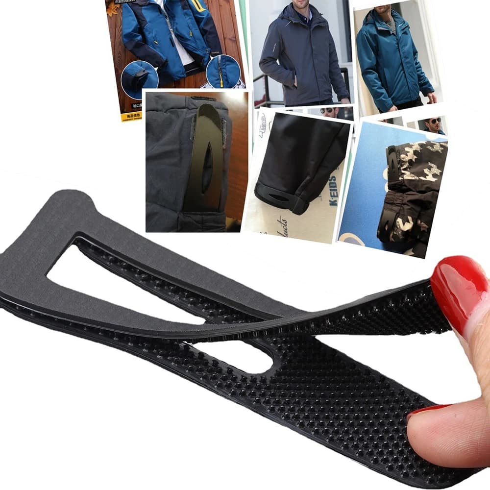 2 pezzi gancio Loop fissaggio regolazione tuta da sci maniche accessorio per abbigliamento polsino Tab abbigliamento sportivo giacca tecnica adesivo magico