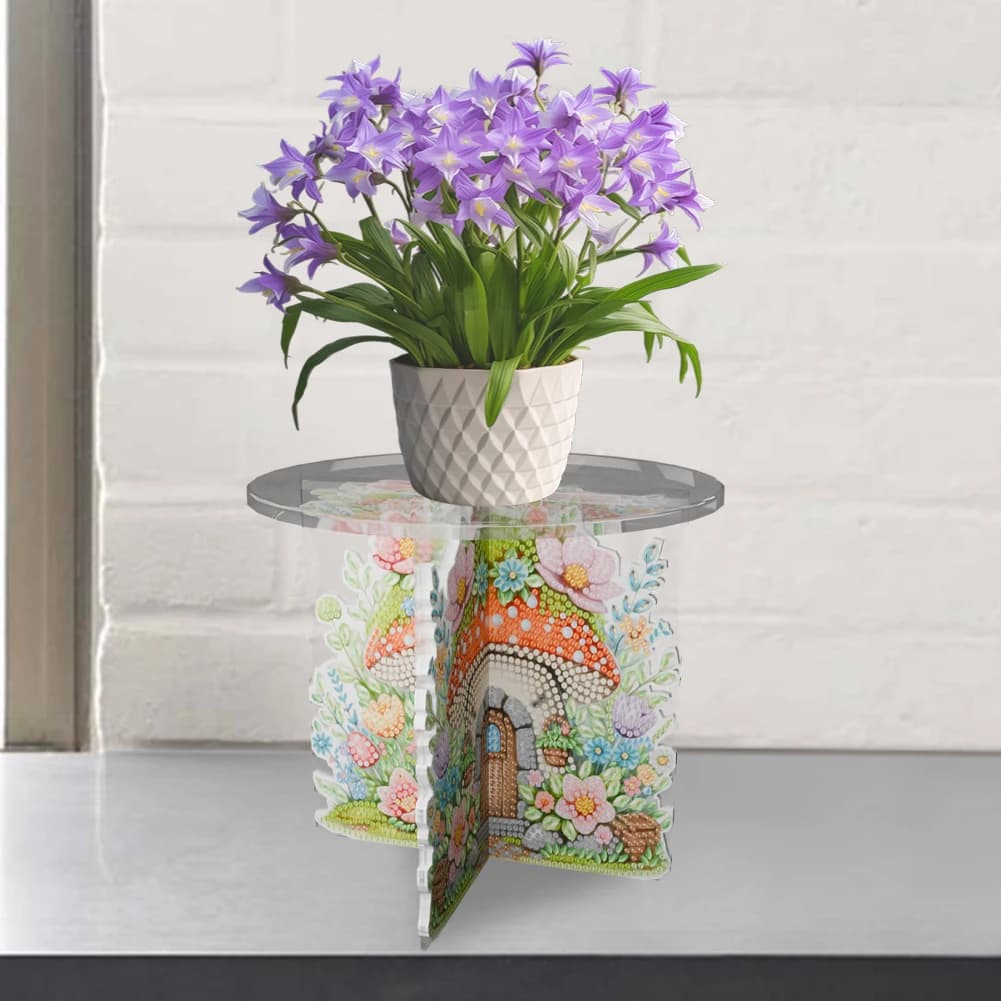 Supporto per Piante in Acrilico a Forma di Girasole, Espositore per Piante in Vaso, Supporto Angolare per Pittura Diamante, per Artigianato Fai-da-Te
