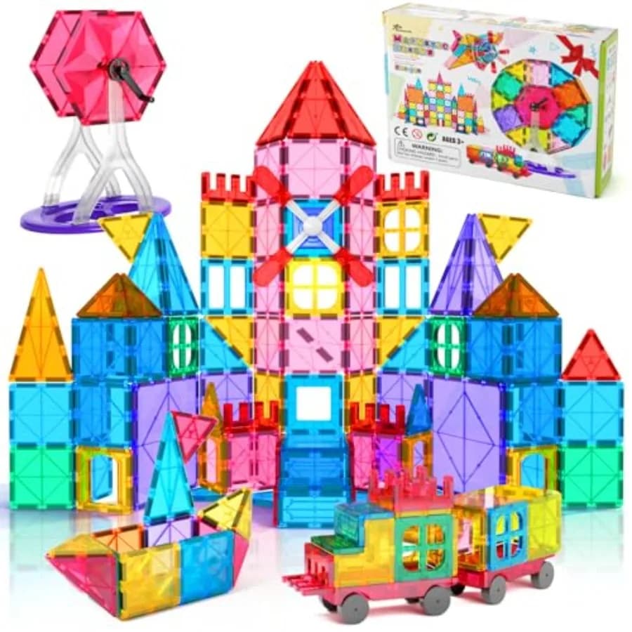 Set di blocchi magnetici educativi STEM per la scuola materna: plastica ABS, colori vivaci, magnetismo forte per una costruzione stabile.