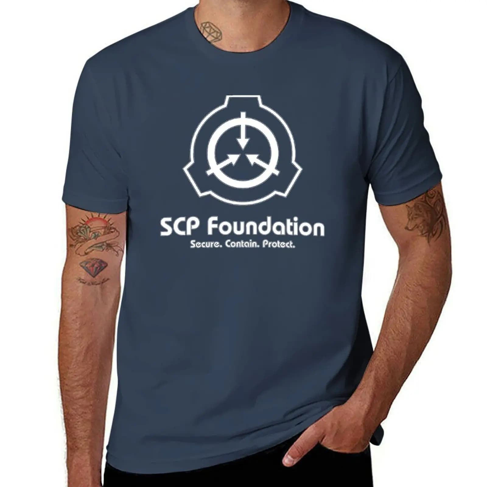 SCP Foundation White) (in T-Shirt Festival Party Tee Top