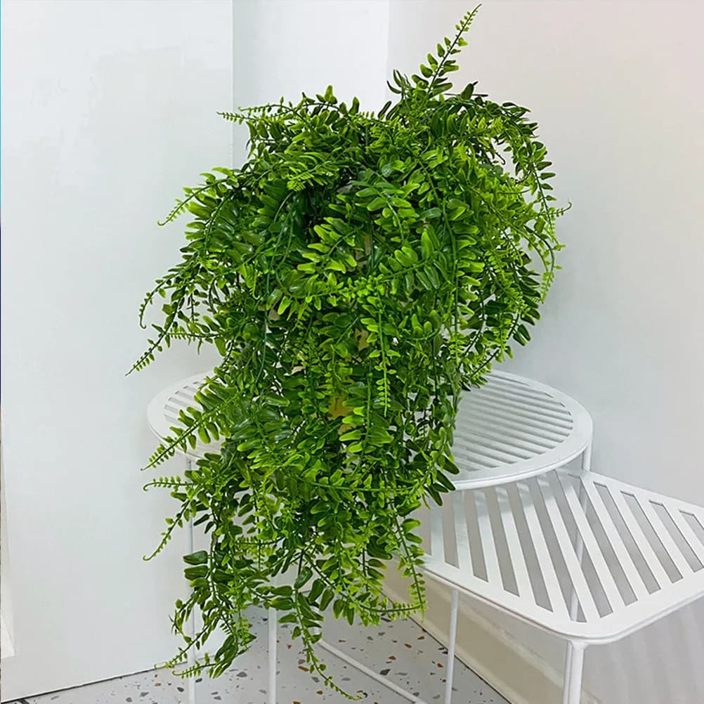 4Pcs Artificial Vine Fake Greenery Vine Realistic Simulation Plant Hanging Decoration Wedding Garden Wall Decor
