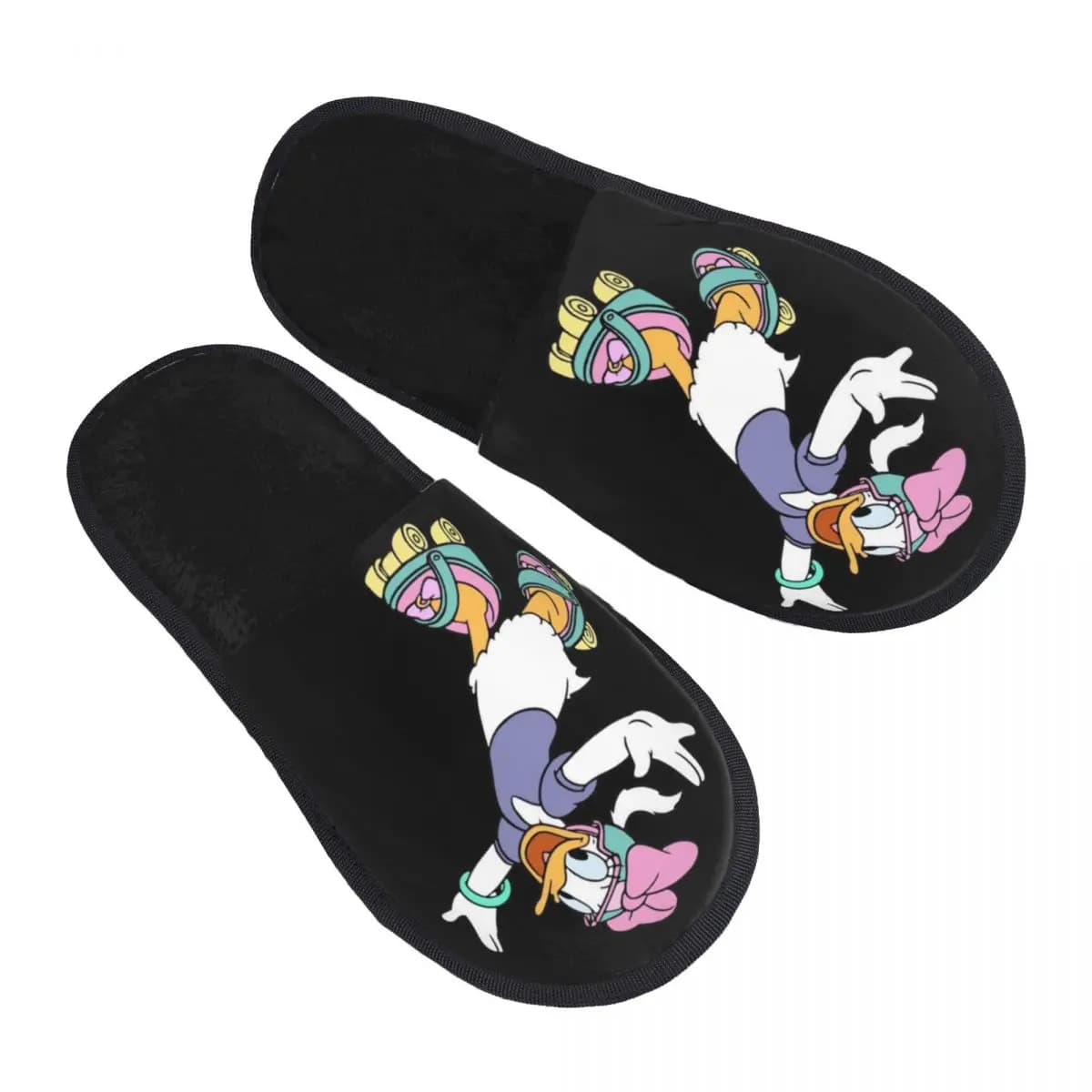 Pantofole Personalizzate Paperino e Paperina in Memory Foam Morbido, Calde e Antiscivolo per Donna