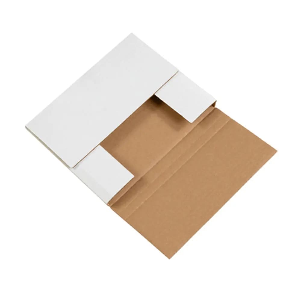 Medium corrugated cardboard box 10,25"L x 8,25"W x 1.25"H - Pack of 50 for shipments, moving, postal shipments, packaging and storage