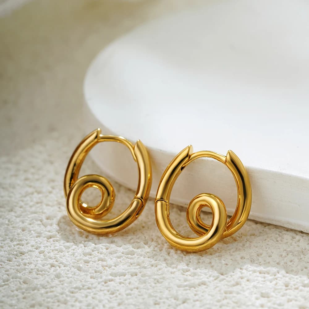 Squisiti orecchini vortice da donna, dal design leggero e lussuoso, temperamento alla moda, personalità unica, orecchini e orecchini