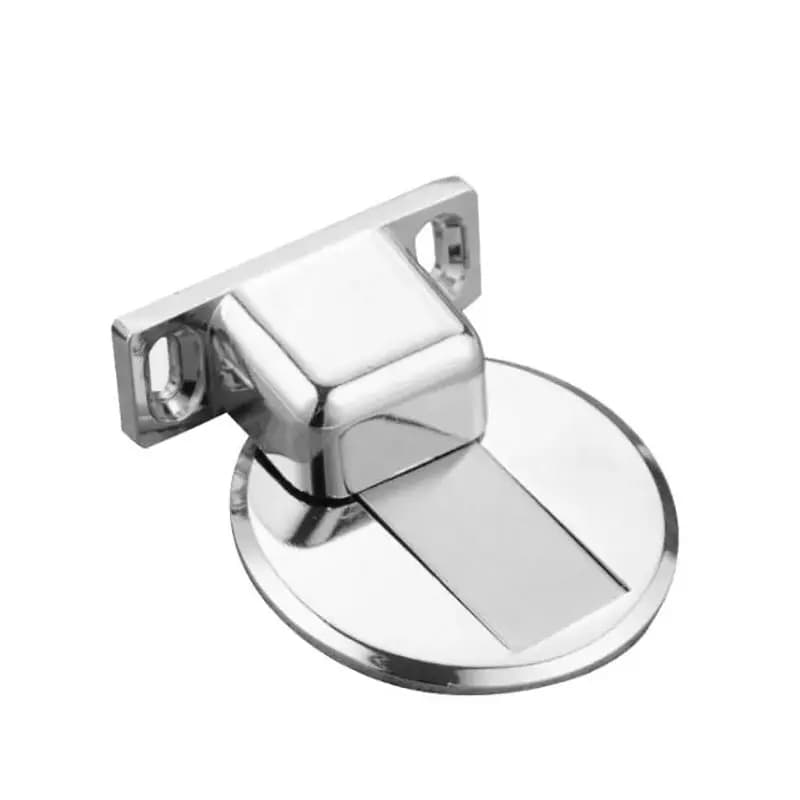 Magnetic door stop, hidden magnetic door, zinc alloy, self-adhesive and perforated door for floor mounting,самозажимной
