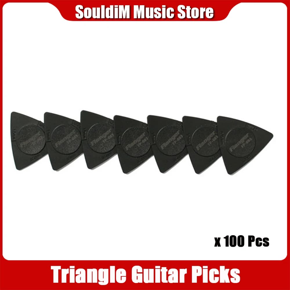 Plettri per chitarra triangolari multifunzione da 100 pezzi tre spessore in uno 0,5 mm 0,75 mm 1,0 mm mediatore Guitarra Plettro accessorio per chitarra