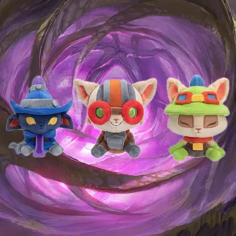 Yordle Teemo Veigar Ziggs peluche confezione originale originale nuova di zecca