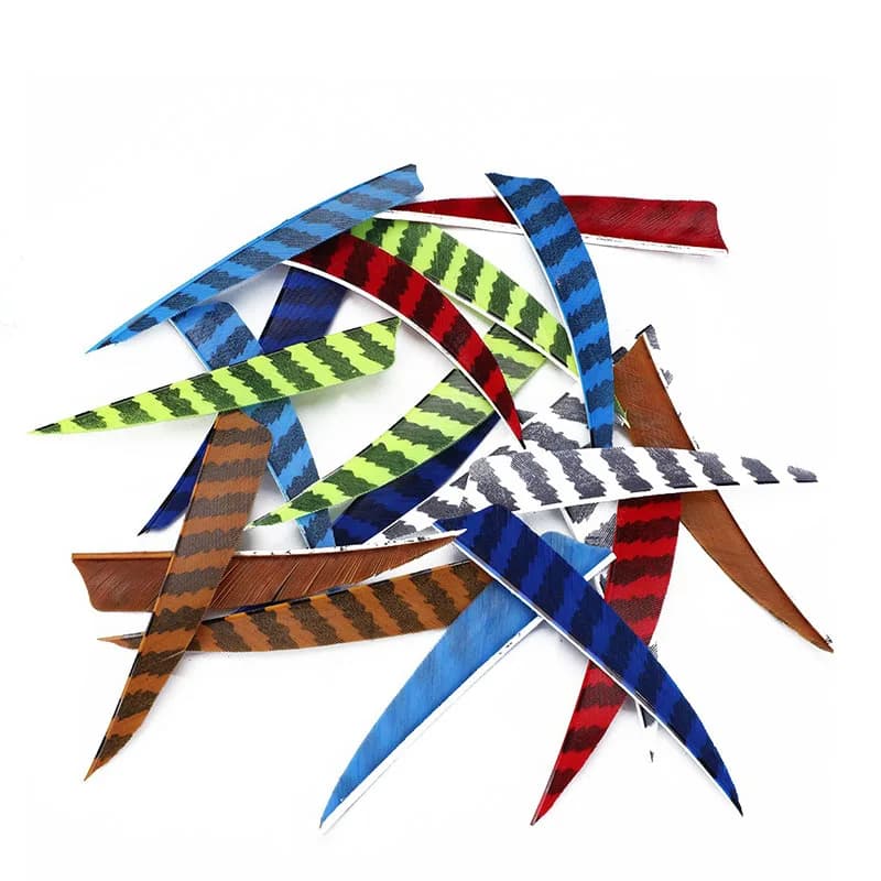 50pcs Archery 5Inch Turkey Feather Arrow Fletching Right Wing Natural Feathers Hunting Targeting Shooting Accessories
