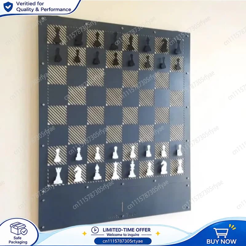 Giant Hanging Magnetic Chess Checkers Wall Board Game Set Large Wall Mounted Strategy Game for Home Decor Family Entertainment