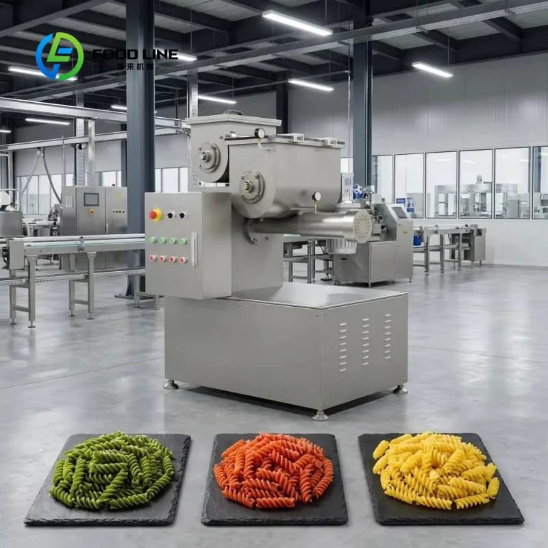 Fully Automatic Industrial Spaghetti Line, Custom 500kg/h Commercial Pasta Processing Machinery