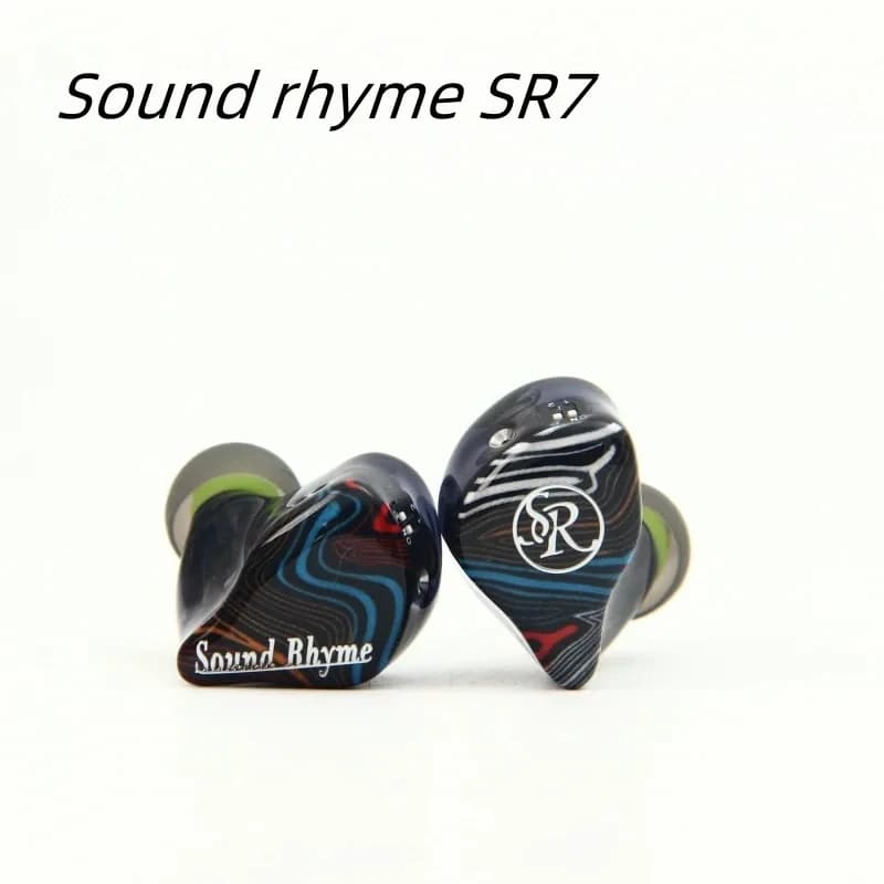 Soundrhyme SR7 1DD+6BA Auricolari Ibridi HiFi per Audiofili, IEM da Studio con Monitoraggio dei Bassi
