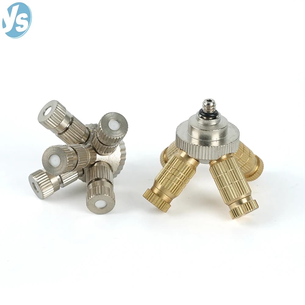 Ugello a Bassa Pressione da 3/16 ", Base Ugello Poroso 3/4/5 Fori, Accessori per Atomizzazione, Raffreddamento e Rimozione Polvere