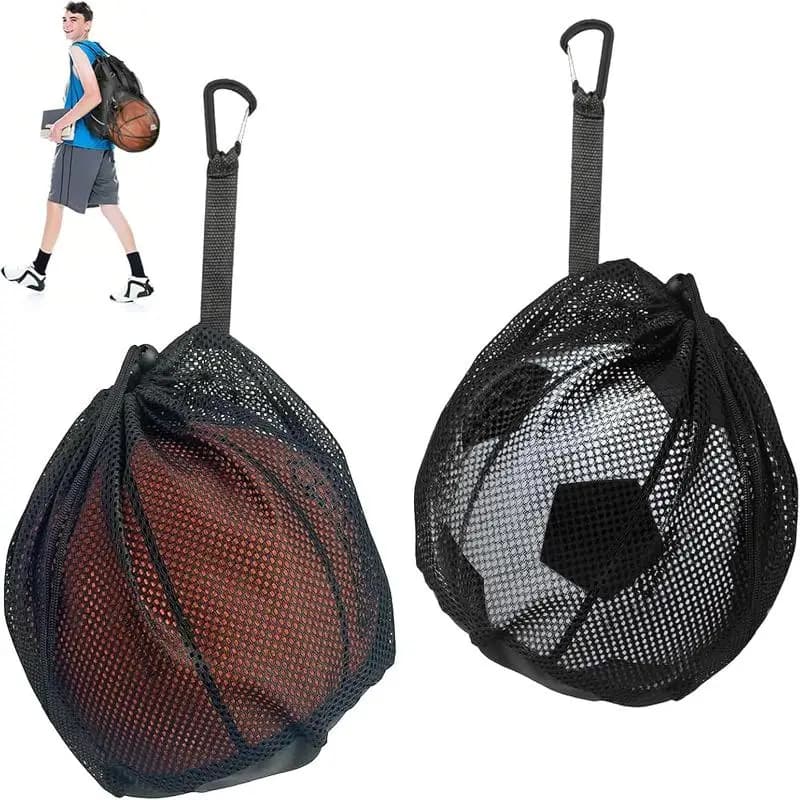 [THG] Borsa Sportiva Grande con Coulisse, Borsa a Rete per Pallacanestro, Pallavolo, Calcio con Accessori per Palestra e Viaggi
