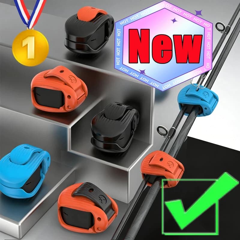 Nuovo Supporto per Canna da Pesca con Clip e Cinghie, Design Compatto, Organizzatore da Parete per Attrezzatura da Pesca