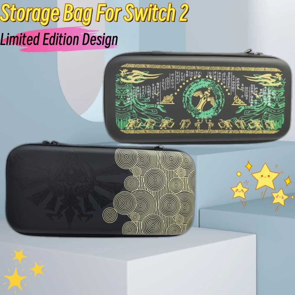 Borsa portaoggetti The Kingdom Of Tears per Switch 2 Borsa a mano da viaggio Custodia da trasporto per NS 2 Funzione staffa di supporto per borsa portatile