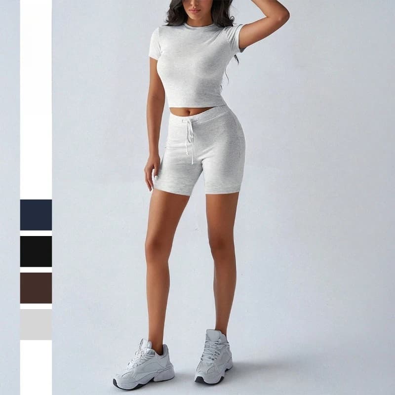 Women Elastic Shorts Casual High Waist Tight Fitness Slim Skinny Bottoms Summer Solid Sexy White Black Cycling Shorts Sweatpants