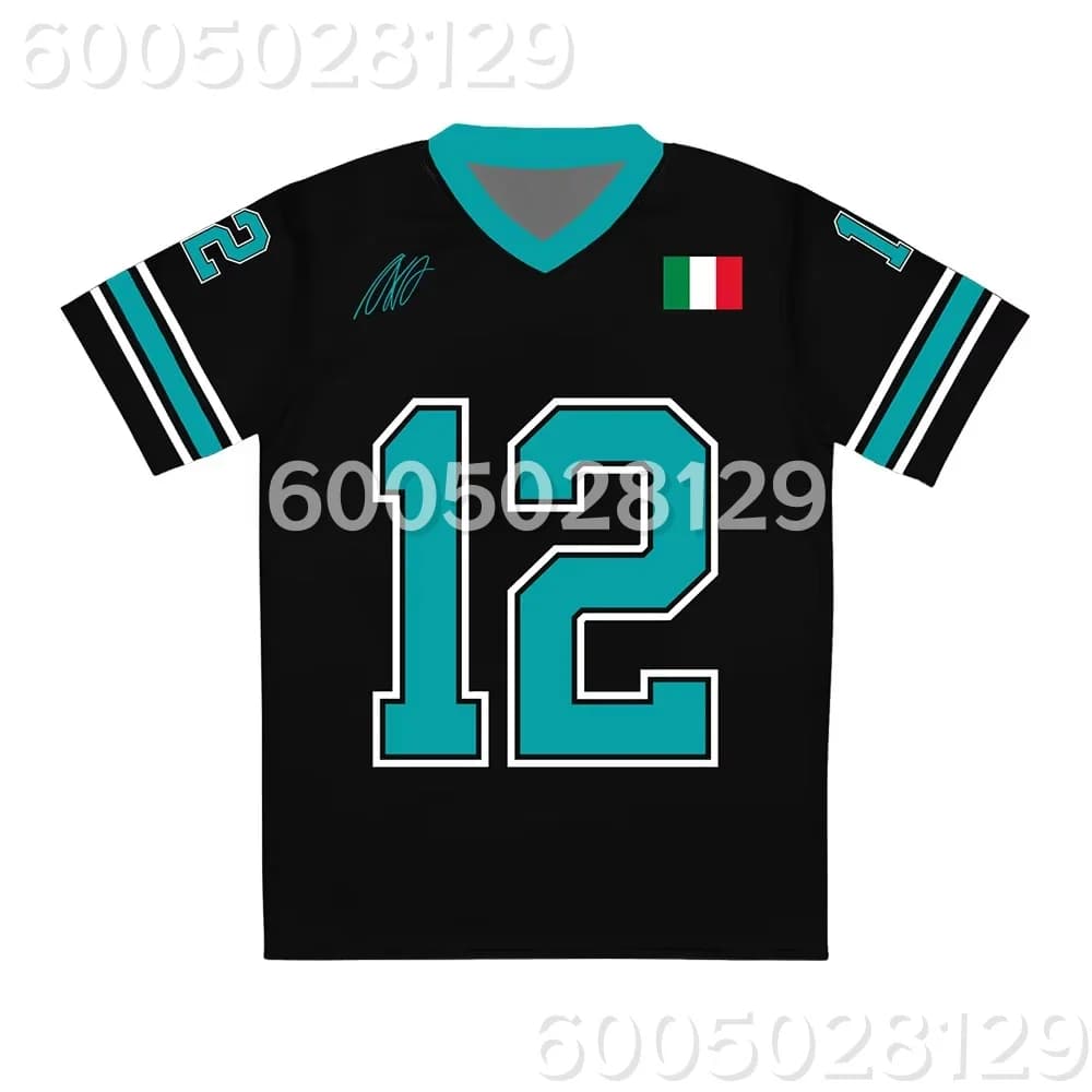 Unisex Streetwear Racing Driver Kimi No.12 Antonelli Jersey Summer V-neck Men Women T-shirt Design 3D Printing Family Kids Tees