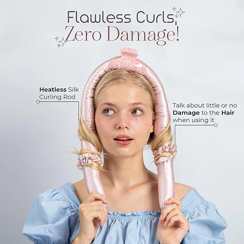 Iron curling hair without heat in foam Iron curling hair for sleep Sponge for curly hair iron set for long hair
