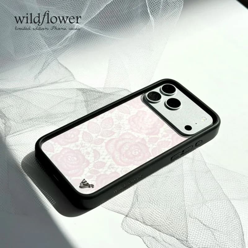 Wildflower ins Pink Flos rosae rugosae Phone Case for iPhone 11 12 13 14 15 16 17 Pro Max Plus Air Fashion Cute WF Cover Cases
