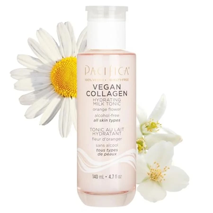Tonic Hydrating to the Vegan Collagen No Alcohol, Lattiginous Tonic Essence and Hydrating to the Face with Hyaluronic Acid
