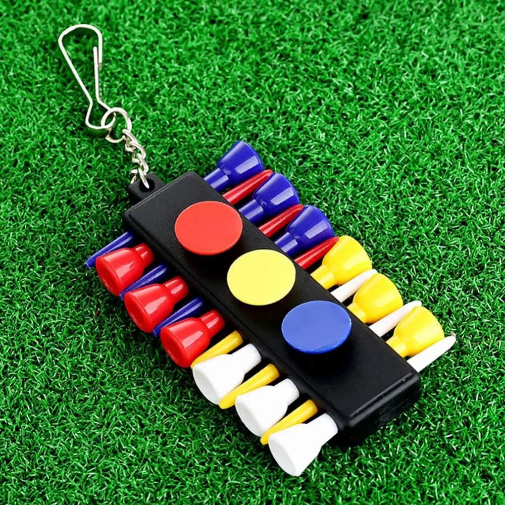 1 set portachiavi porta tee da golf in plastica con 3 accessori per pennarelli a sfera
