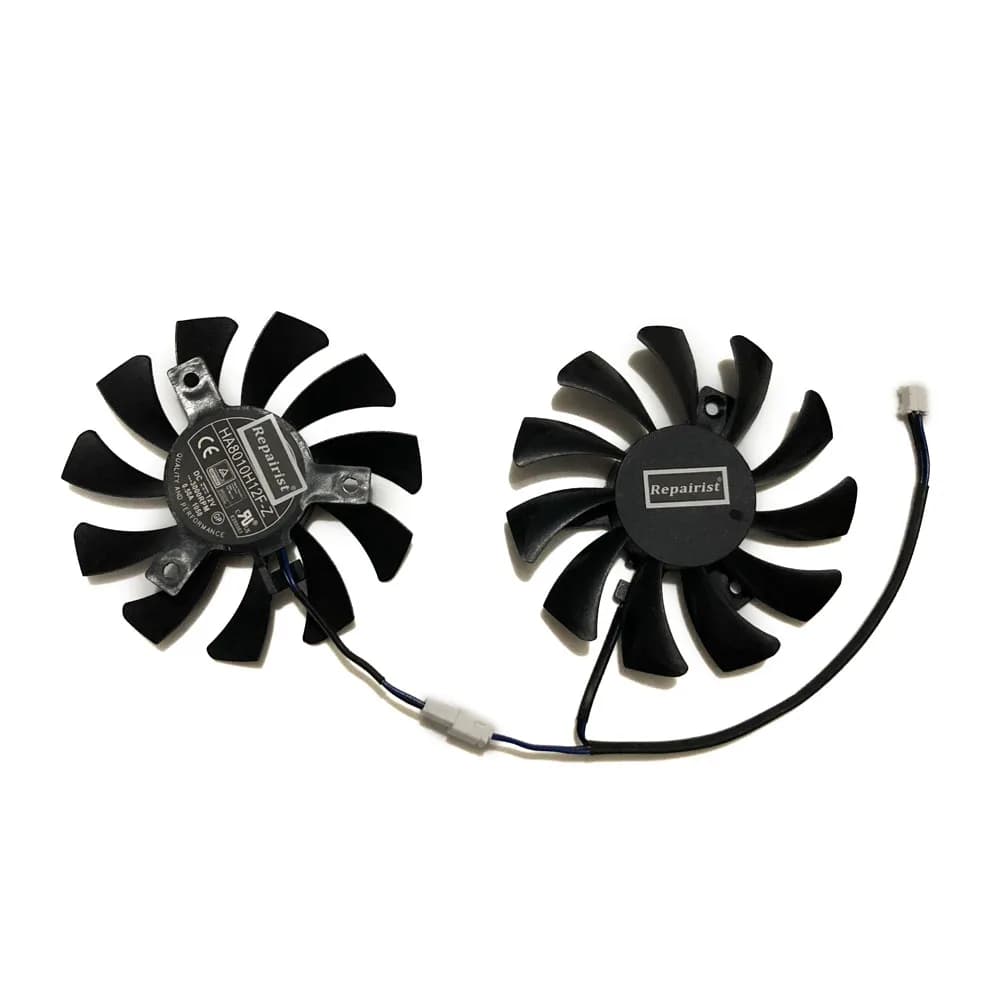 Ventole per schede video GPU, HA8010H12F-Z, XY-D08010SM, 2 pezzi/set, per MSI GTX1650 GTX 1650 VENTUS XS 4G OC, per MSI N750Ti-2GD