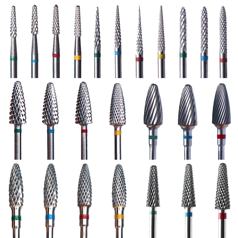 1pc tungsten carbide drill tip for nails wheel bava milling tips for nail cutter electric drill for manicure tools pedicure