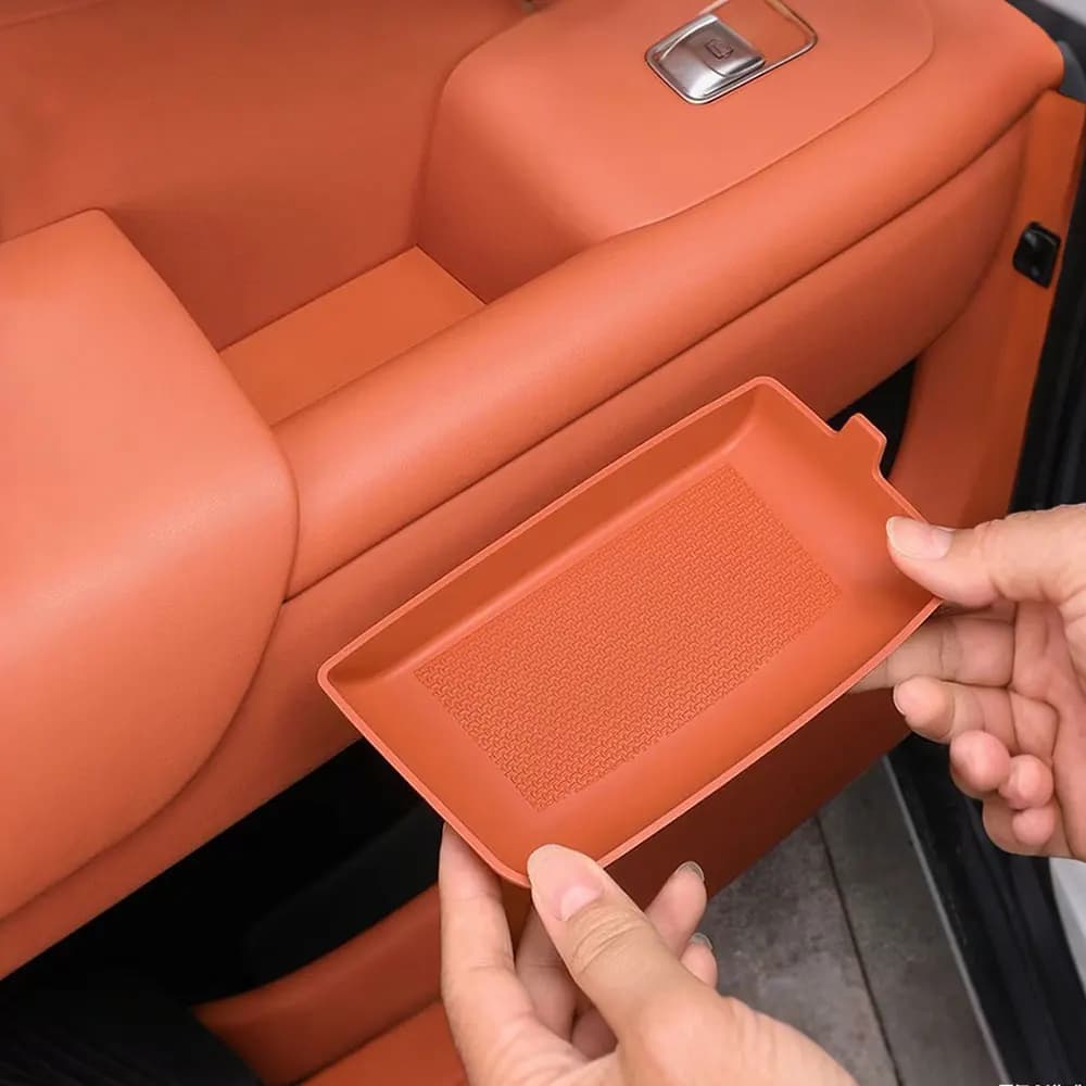 4x Auto In Silicone Antiscivolo Organizer Pad Maniglia Tappetino di Stoccaggio Slot Per Porta Tappetino Protettivo per Leader Ideal LiXiang L7 L8 L9 2022-2024