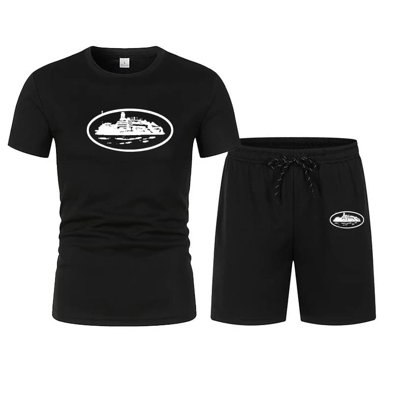Completo estivo da uomo 2026: T-shirt e pantaloncini, set sportivo traspirante da uomo, completo casual e alla moda con T-shirt a maniche corte