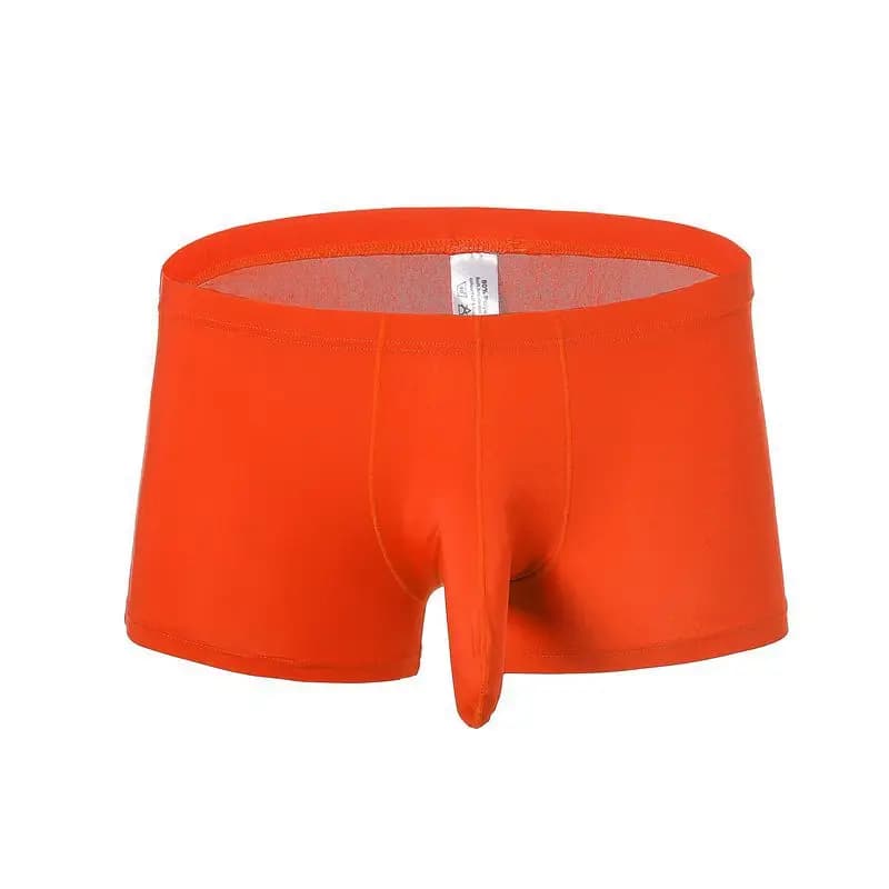 Sexy Men Elephant Nose Underwear sottile traspirante Ice Silk Boxer Shorts mutandine Long Bulge Pouch Quick Dry mutande Cueca Homme