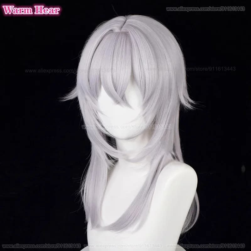 d;4'v\6.h/FF14 Themis Synthetic Long 52cm Silver Grey Cosplay Anime Wig Heat Resistant Hair Halloween Part6;j'3\s,9'b/
