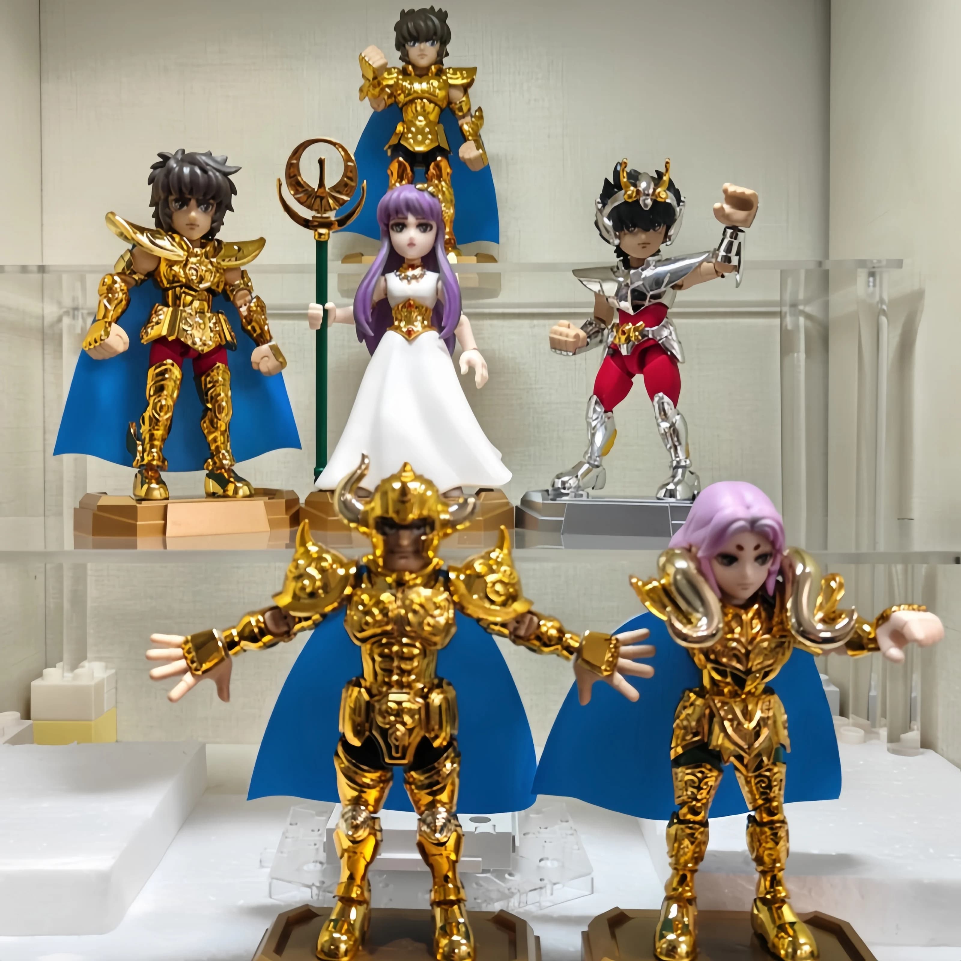 New Genuine Kayou Saint Seiya Blockman Legend Of The Holy Land Vol.1 Sagittarius Pegasus Athena Blind Box Action Figure Kid Doll