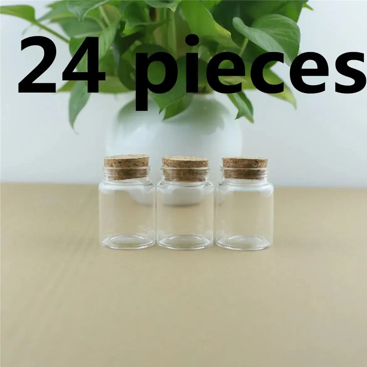 24 PZ 26*37*50mm 30ml Mini Bottiglie di Vetro Barattoli di Immagazzinaggio di Spezie Tappi di Sughero Contenitori di Bottiglie piccanti piccoli vasetti Fiale Con Tappo di Sughero