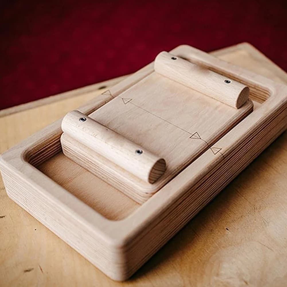 Wooden Finger Challenge Board Hand Coordination Puzzle for Kids and Adults Portable Indoor Outdoor Brain Teaser Toy