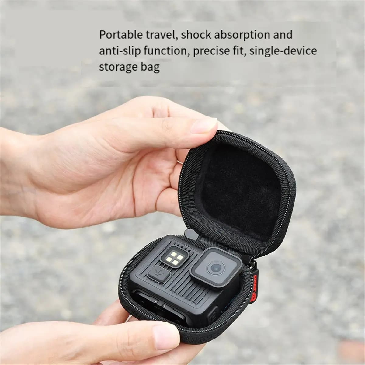 Mini Storage Bag for GoPro LitHero, Portable Travel Case for Action Camera Accessories