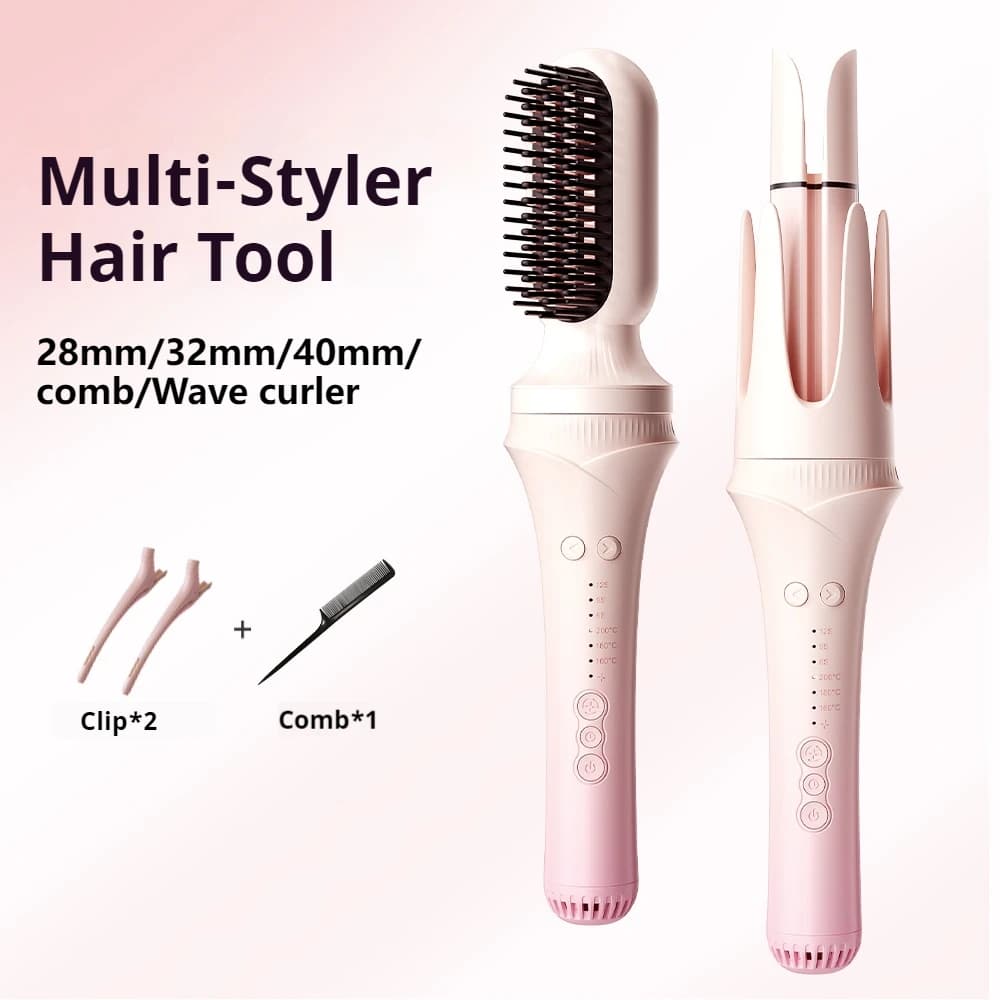 Styler for professional hair with automatic curling iron with tool for cold-air Korean waves Hairspray device for salon with volumizing roller