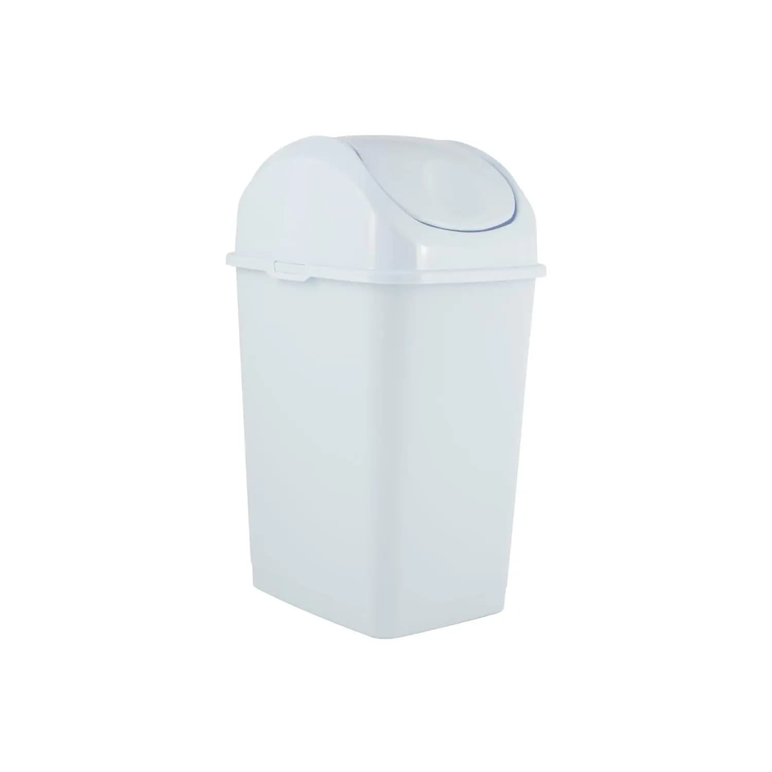 Cestino per Rifiuti Sottile da 4,5 Galloni con Coperchio, Adatto per Installazione Sotto il Lavello in Cucina, Bagno, Ufficio - Bianco