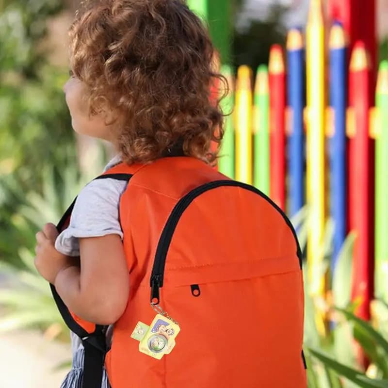 Portachiavi per piccola fotocamera Portachiavi divertente Decor illuminato con suono Anello novità carino Borsa giocattolo per bambini Accessori Fascino per borsa per ragazza ragazzo